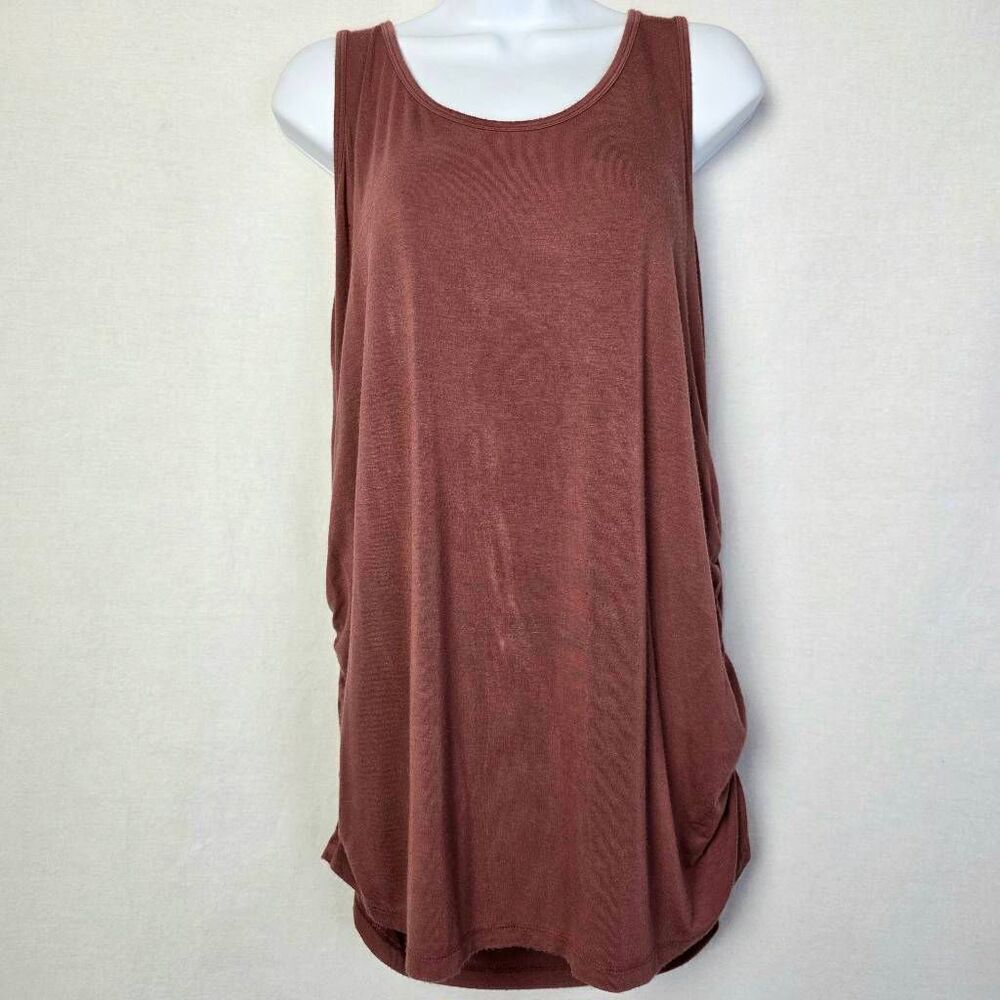 Maurices Sleeveless Scoop Neck Tunic Tank Brown XL